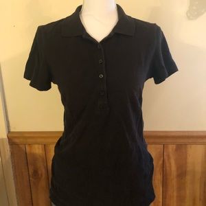 Black collared button up shirt